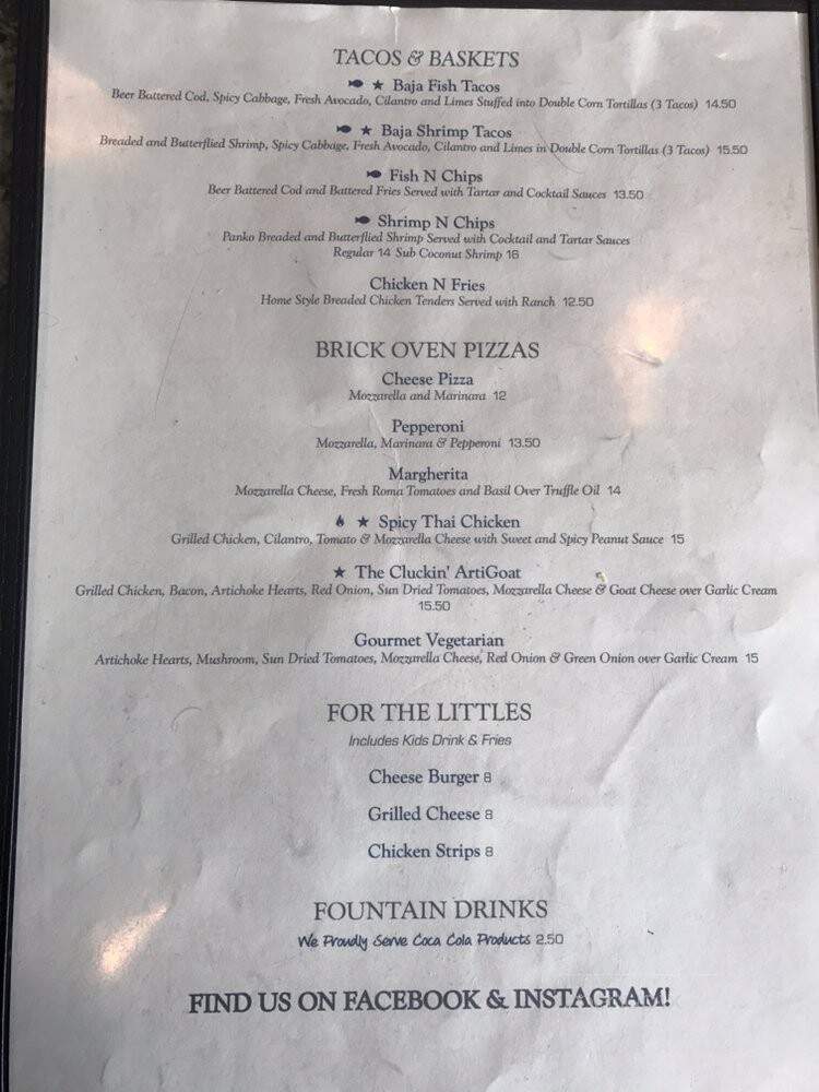 Drifters Marina and Grill - Copperopolis, CA menu_pic