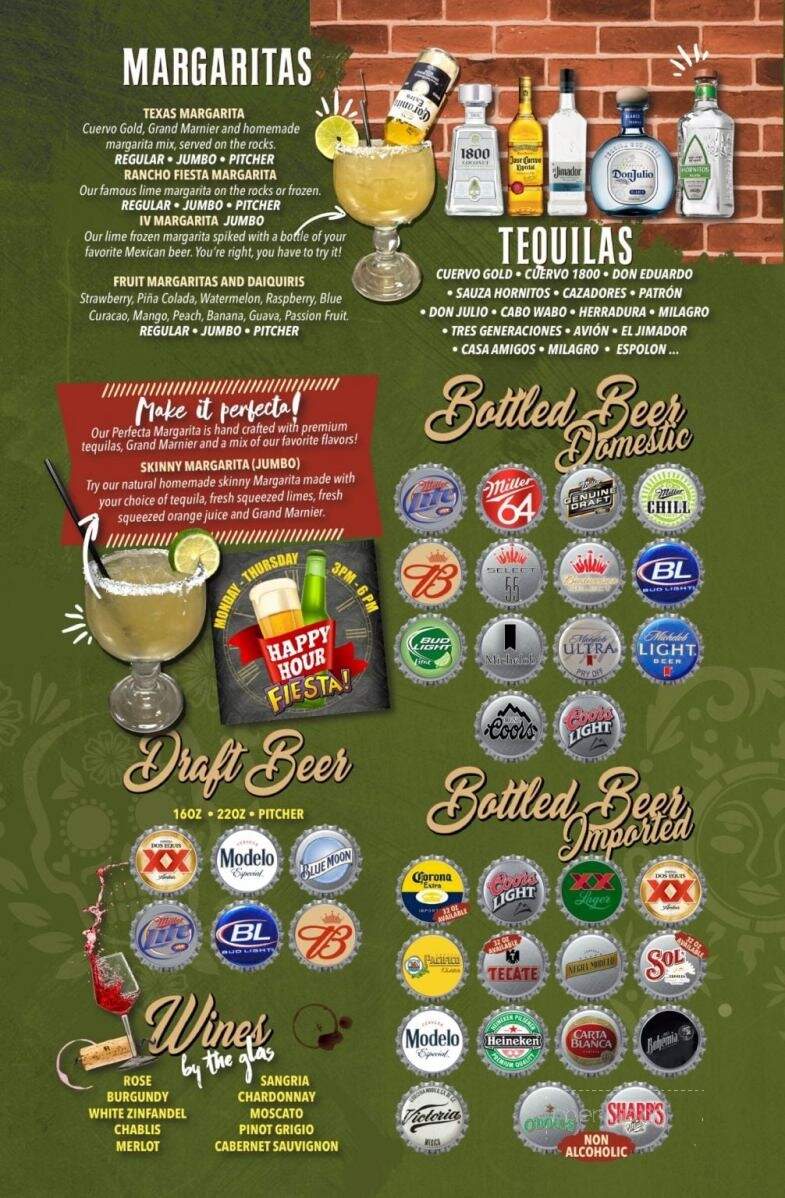 Rancho Fiesta - Mansfield, OH menu_pic