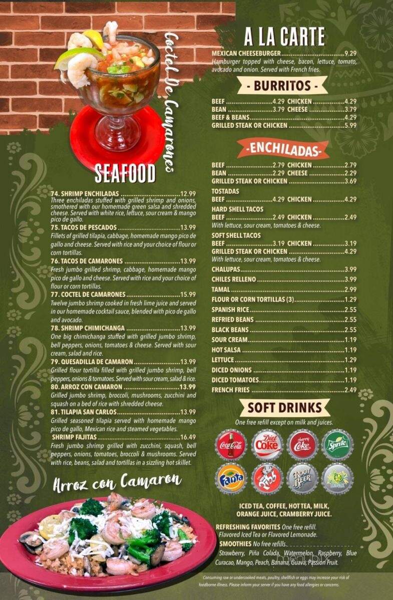 Rancho Fiesta - Mansfield, OH menu_pic