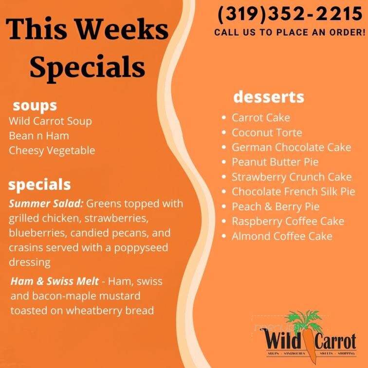 Wild Carrot - Waverly, IA menu_pic