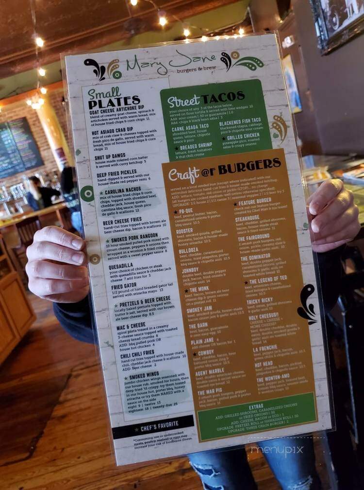 Mary Jane Burgers & Brew - Perryville, MO menu_pic