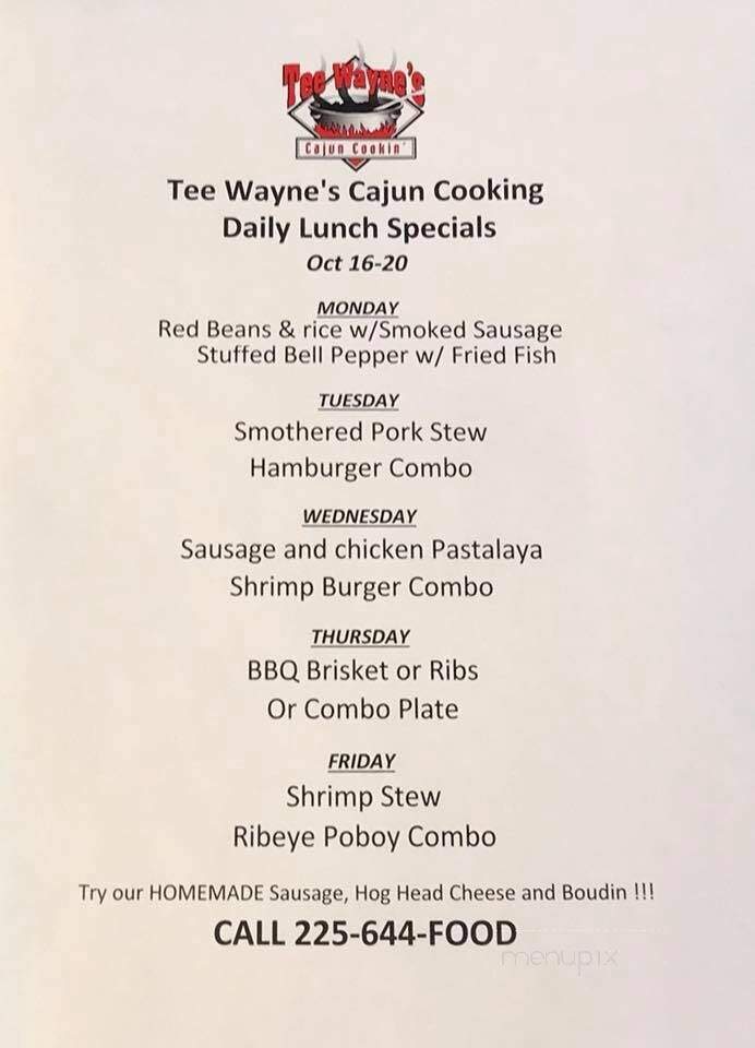 Tee Waynes Cajun Cookin - Gonzales, LA