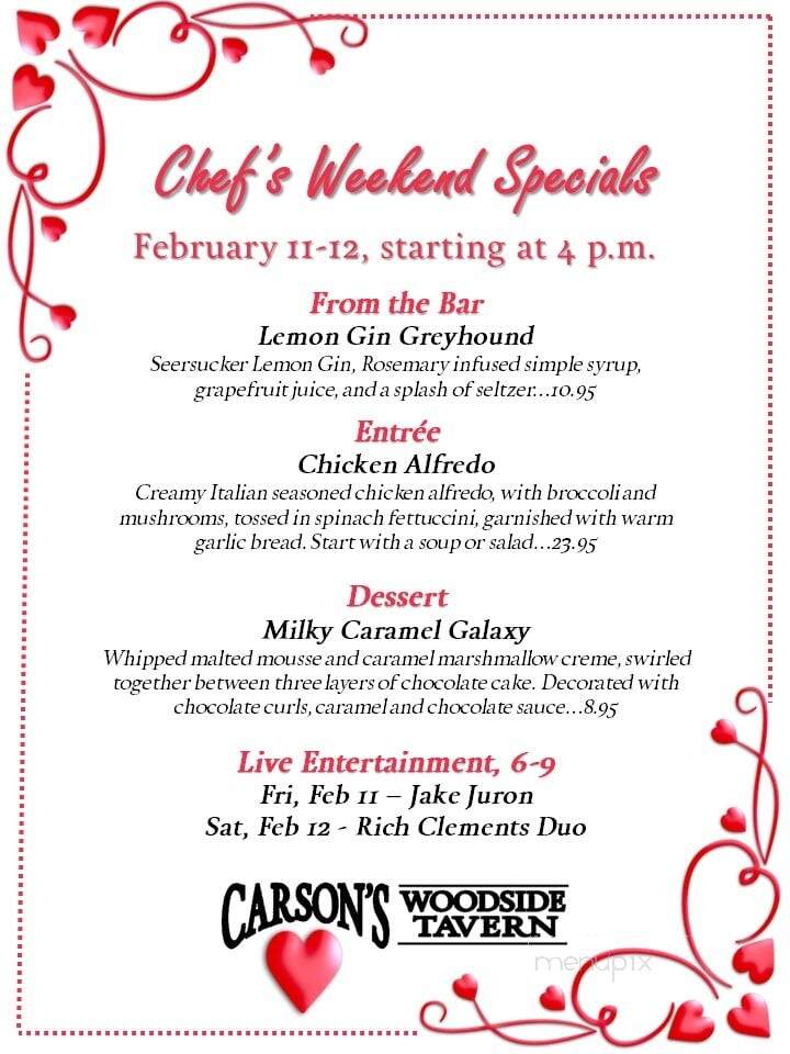 Carson's Woodside Tavern - Malta, NY menu_pic