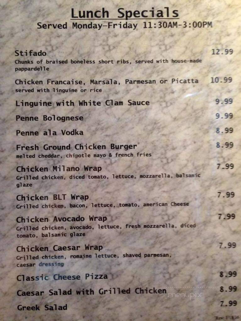 Stonewood Tavern - Andover, NJ menu_pic