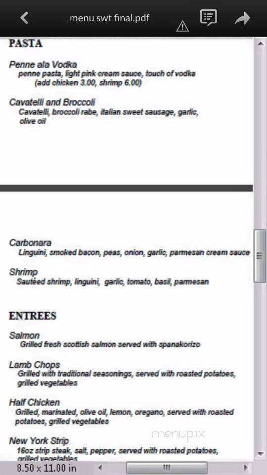 Stonewood Tavern - Andover, NJ menu_pic