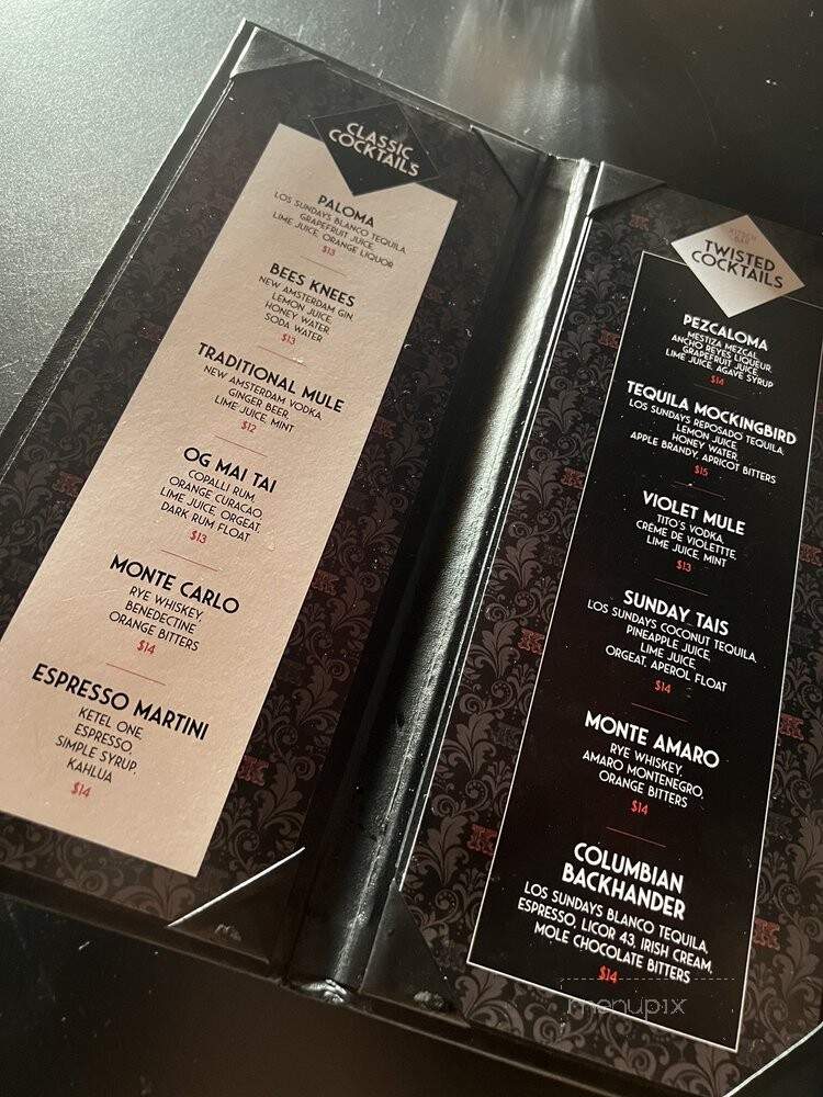 Kitsch Bar - Costa Mesa, CA menu_pic