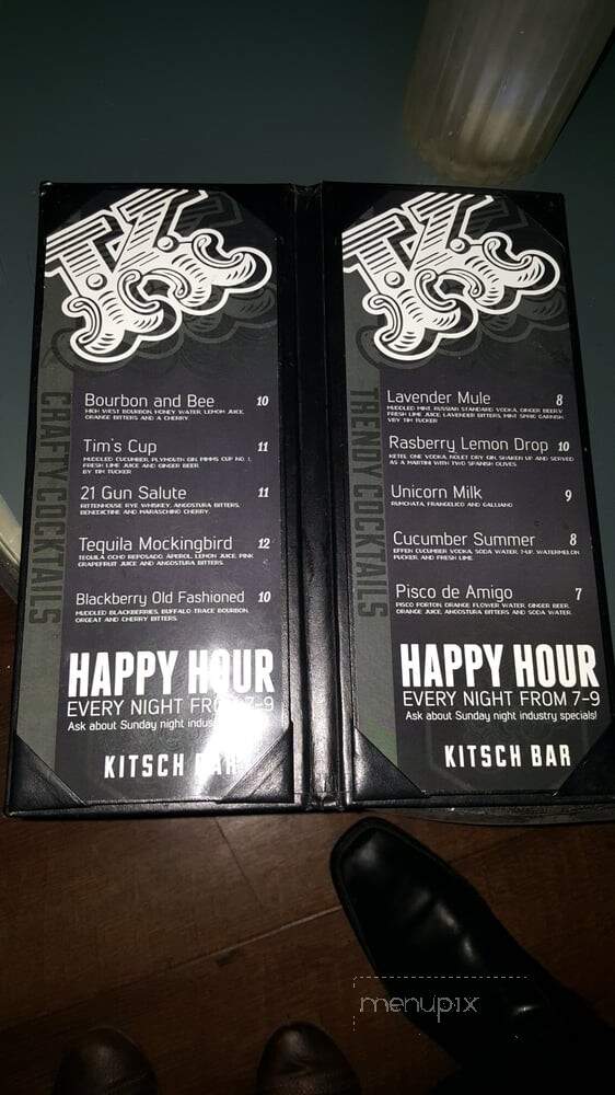 Kitsch Bar - Costa Mesa, CA menu_pic