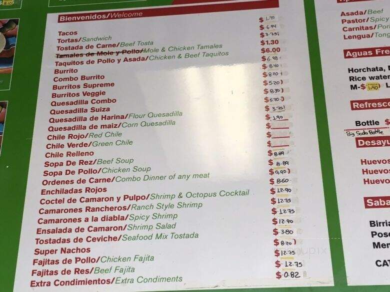 El Tapatio - Woodland Hills, CA menu_pic
