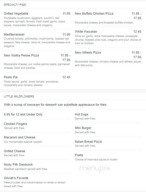 Wildflowers Too - Yardville, NJ menu_pic