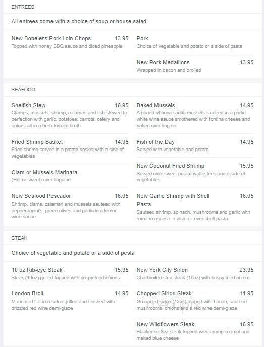 Wildflowers Too - Yardville, NJ menu_pic