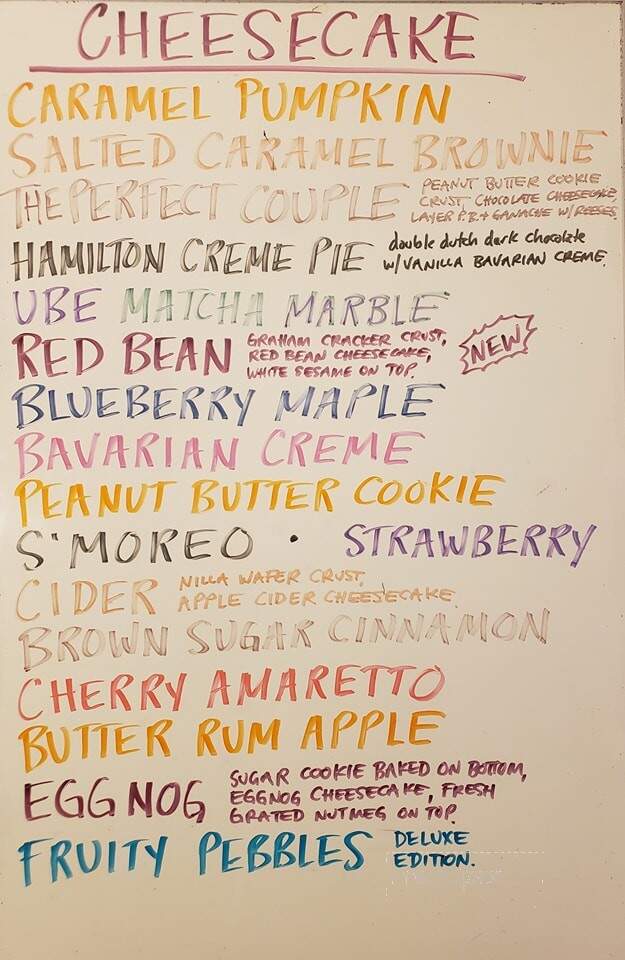 Cheesecake Machismo - Albany, NY menu_pic