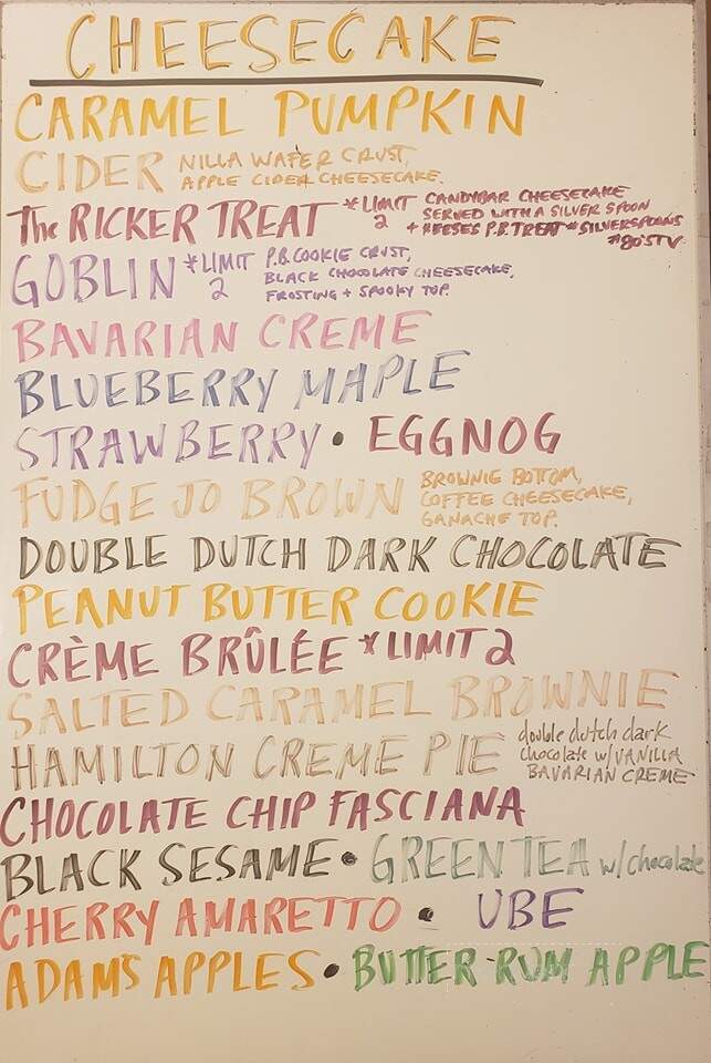 Cheesecake Machismo - Albany, NY menu_pic