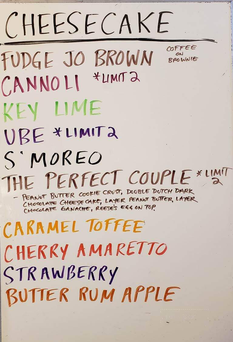 Cheesecake Machismo - Albany, NY menu_pic
