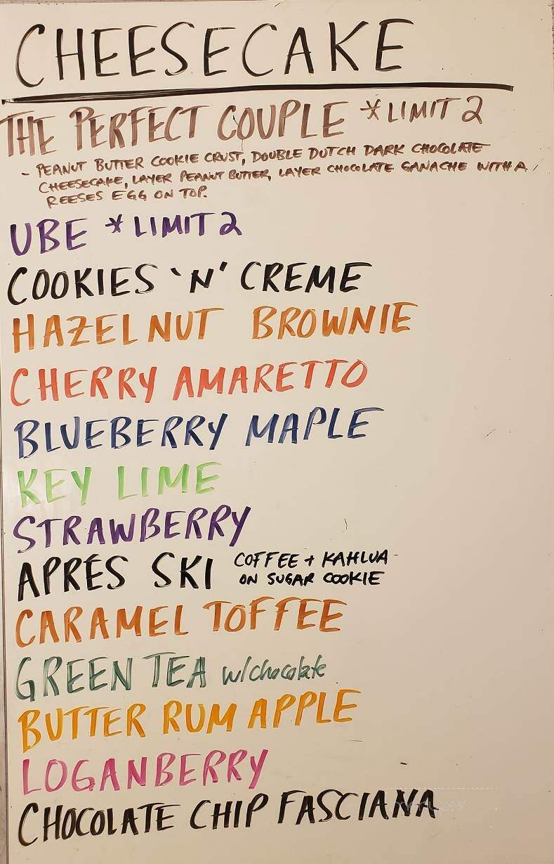 Cheesecake Machismo - Albany, NY menu_pic