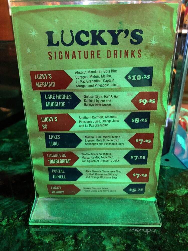 Lucky Day's Bar - Lake Hughes, CA menu_pic