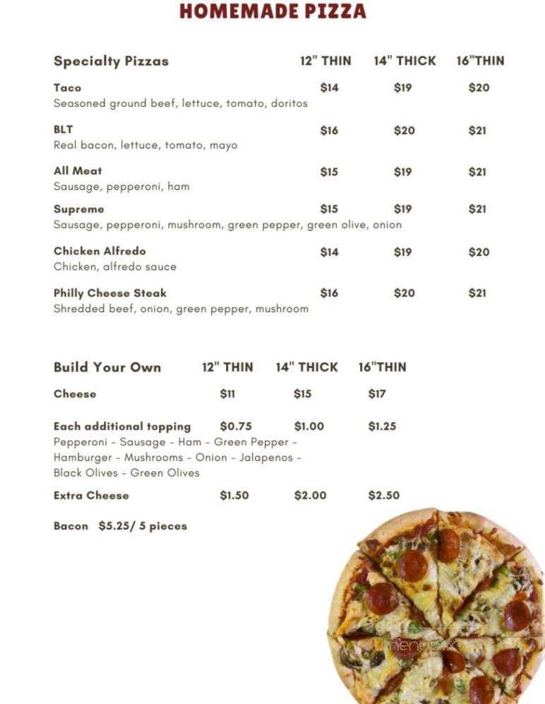 Gangsters Bar & Grill - Hazel Green, WI menu_pic