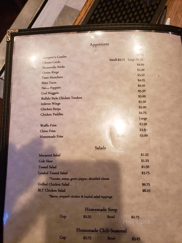 Gangsters Bar & Grill - Hazel Green, WI menu_pic