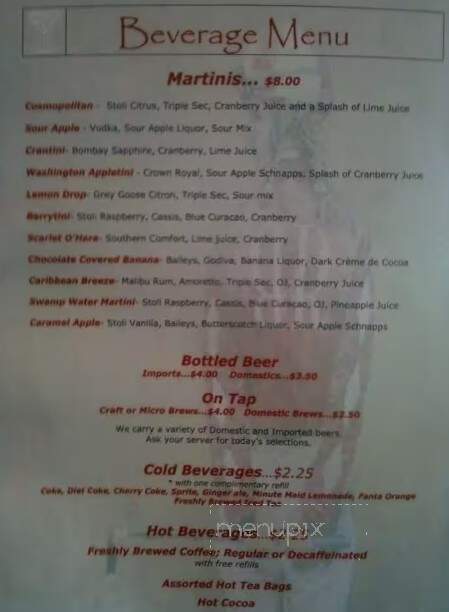 Silks Restaurant - Havre de Grace, MD menu_pic