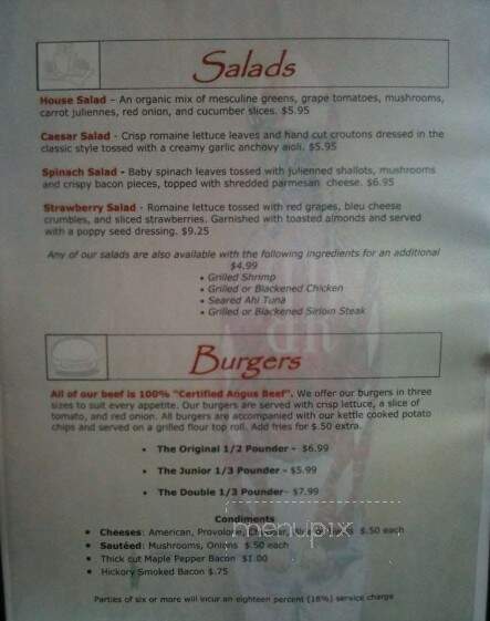 Silks Restaurant - Havre de Grace, MD menu_pic