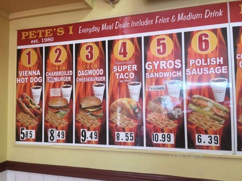 Pete's Red Hot's - Oak Park, IL menu_pic