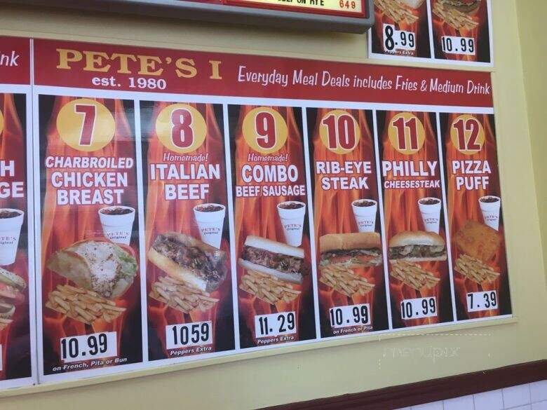 Pete's Red Hot's - Oak Park, IL menu_pic