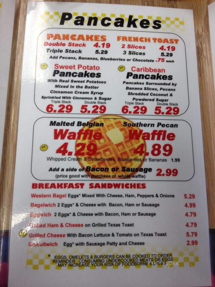 Sunrise Grill - Augusta, GA menu_pic