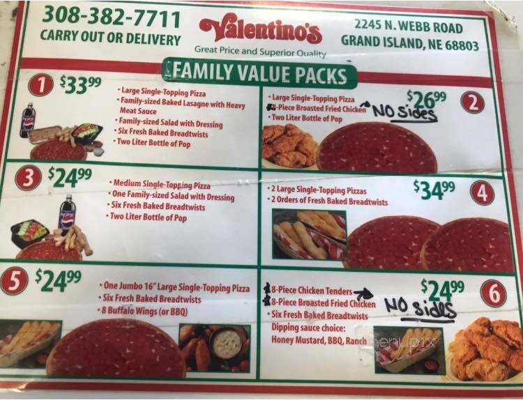 Valentino's - Grand Island, NE menu_pic