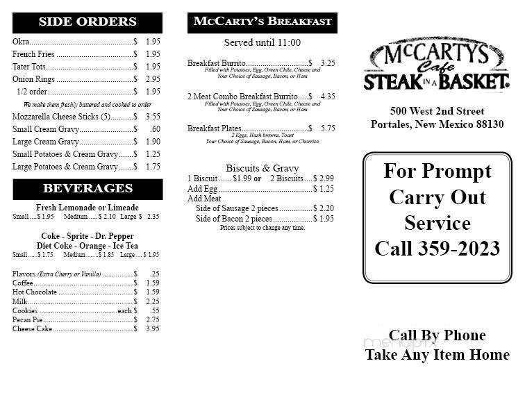 McCarty's Cafe - Portales, NM