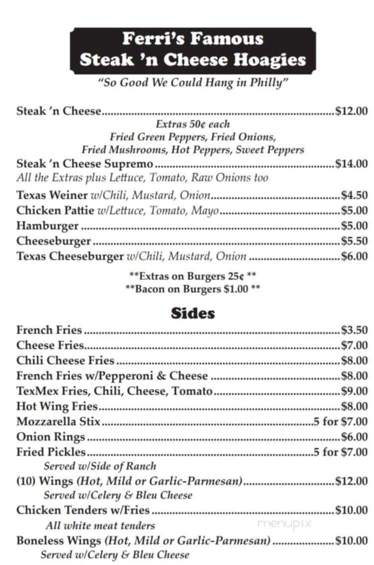 Ferri's Pizza - Moscow, PA menu_pic