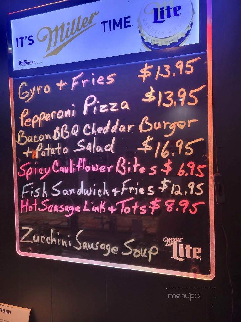 Sports & Spirits - Evans City, PA menu_pic