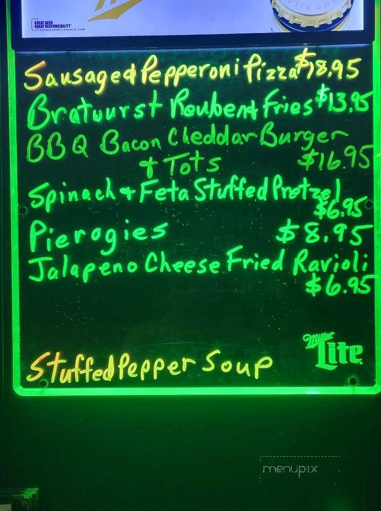 Sports & Spirits - Evans City, PA menu_pic
