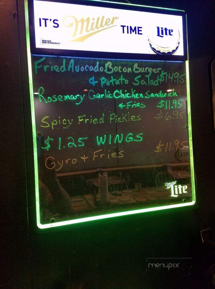 Sports & Spirits - Evans City, PA menu_pic