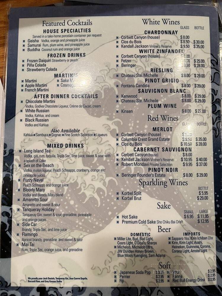 Shogun Japanese Steak & Sushi - Brentwood, TN menu_pic