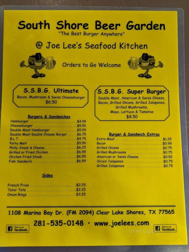 Joe Lee's Seafood Kitchen - Kemah, TX menu_pic