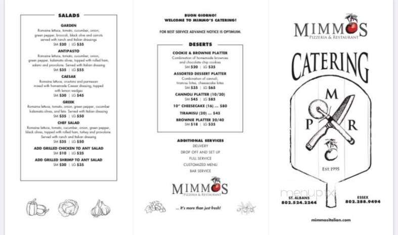 Mimmo's Pizza - Saint Albans, VT menu_pic
