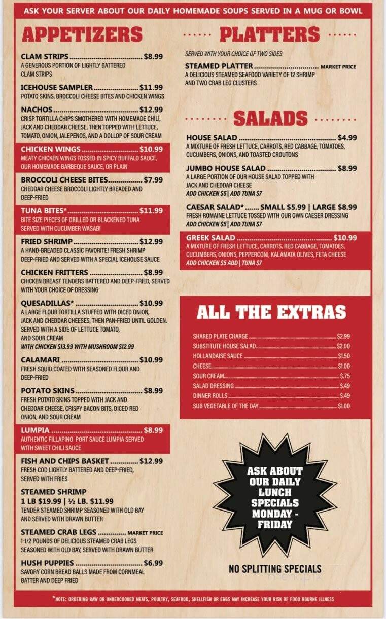 Ice House Restaurant - Virginia Beach, VA menu_pic