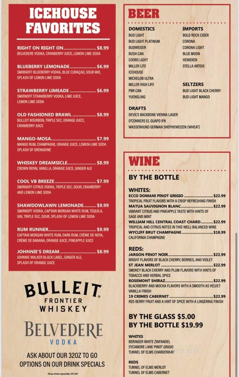 Ice House Restaurant - Virginia Beach, VA menu_pic