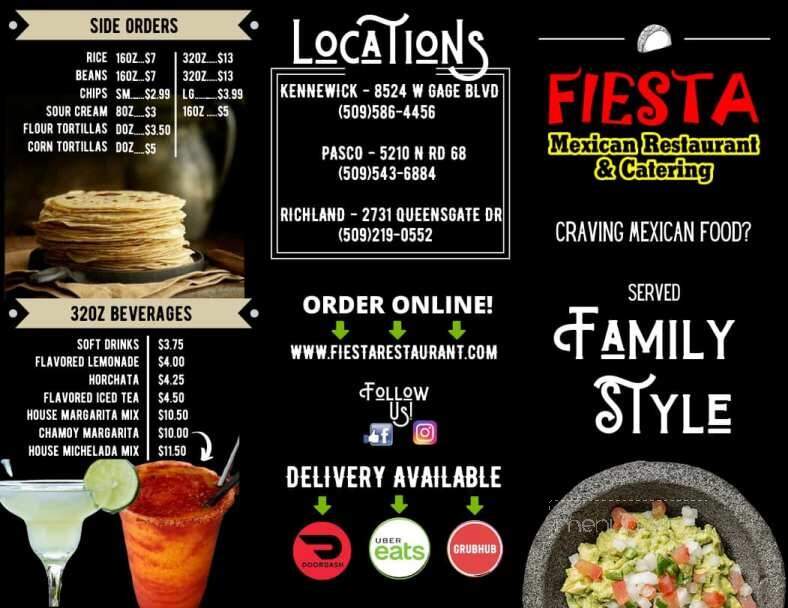 Fiesta Mexican Restaurant - Pasco, WA menu_pic