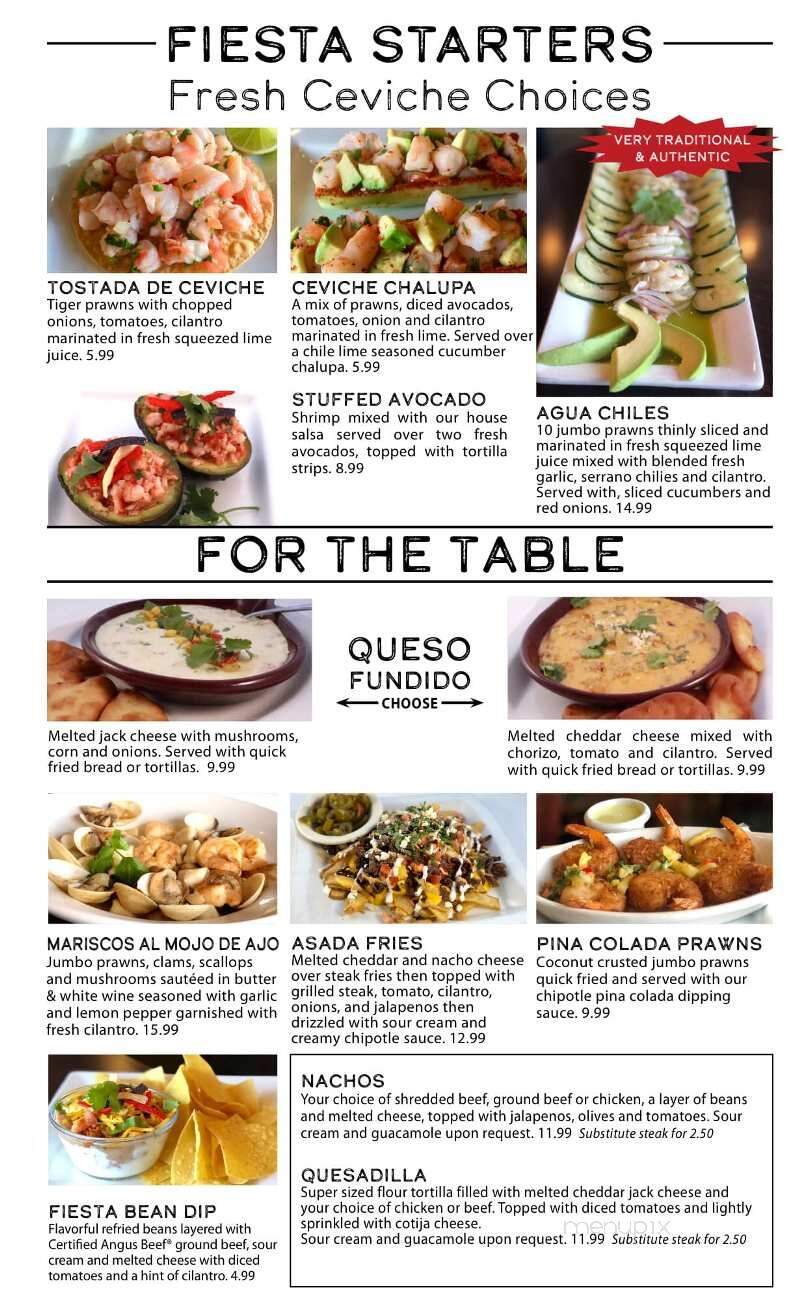 Menu of Fiesta Mexican Restaurant in Pasco, WA 99301