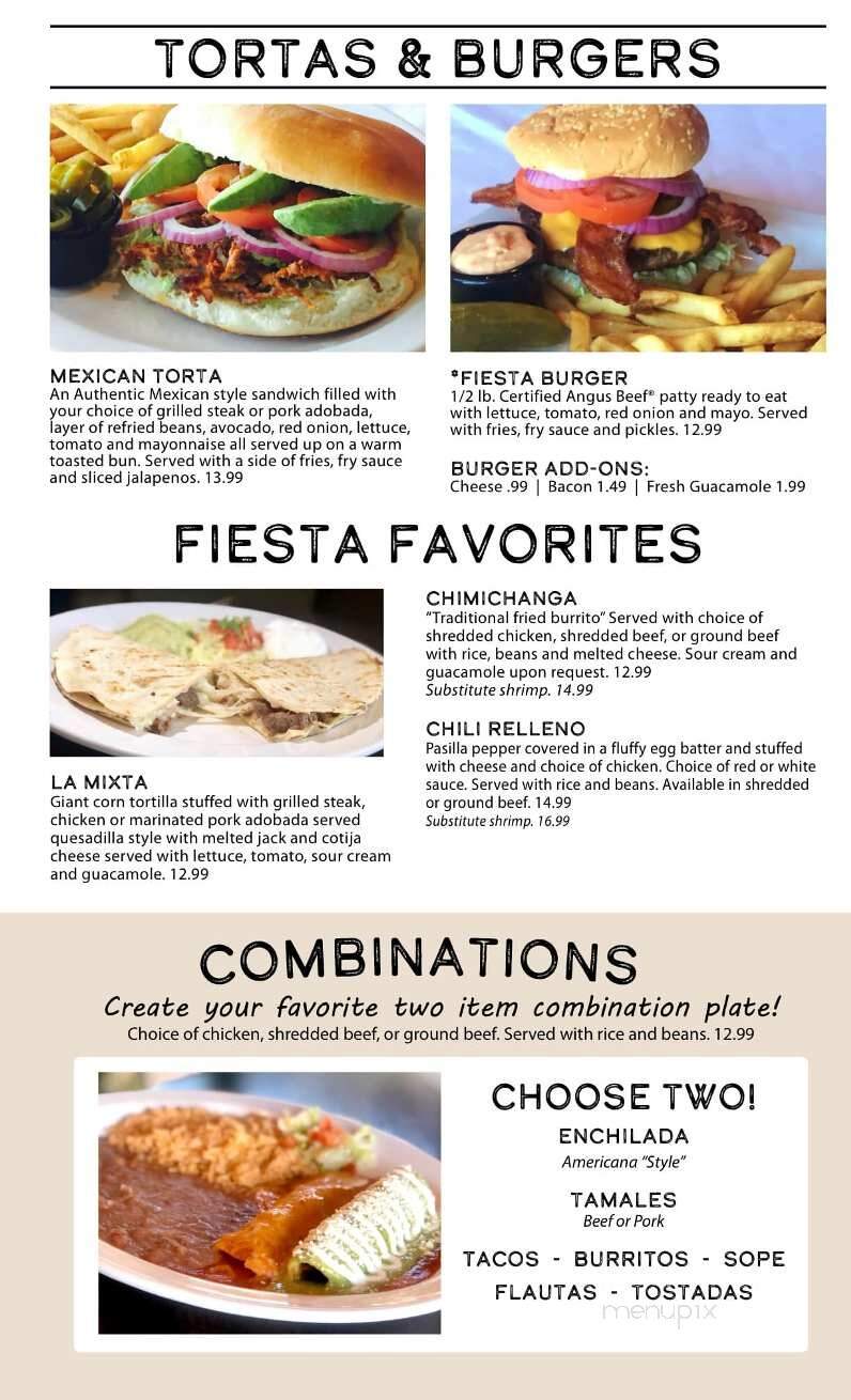 Menu of Fiesta Mexican Restaurant in Pasco, WA 99301