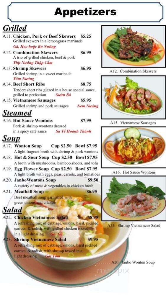 Janbo Cafe - Everett, WA menu_pic