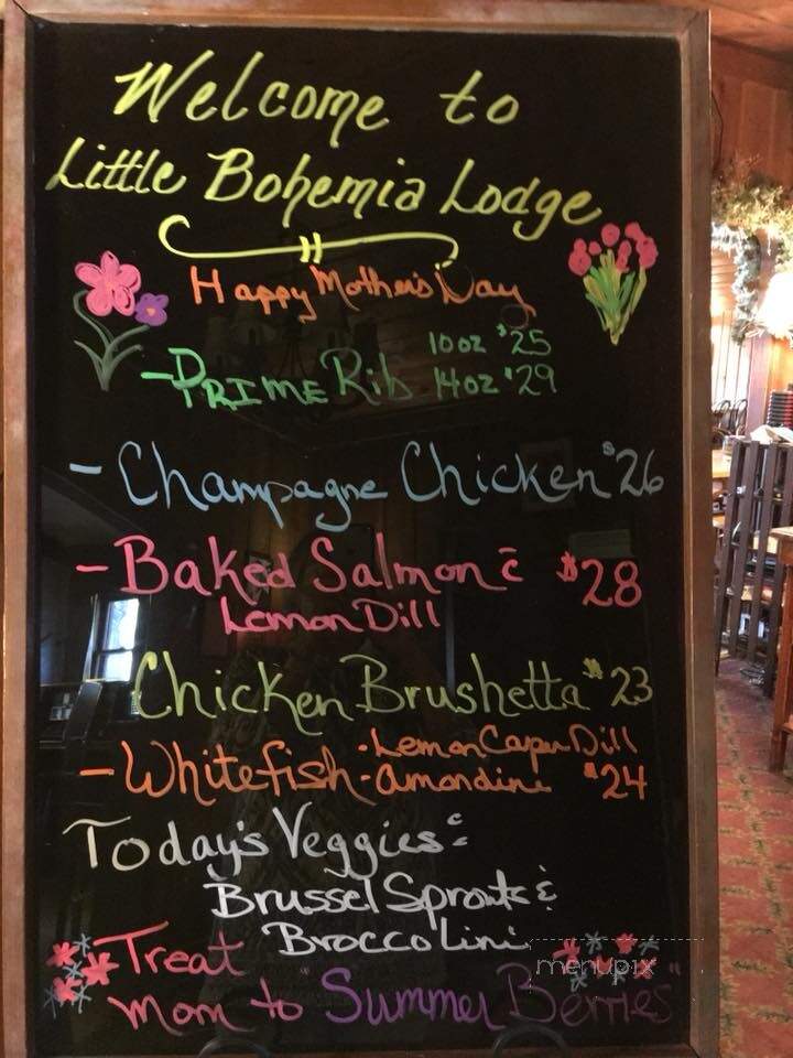 Little Bohemia Restaurant - Manitowish Waters, WI menu_pic