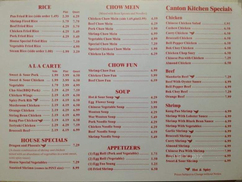 Canton Kitchen - Inglewood, CA menu_pic
