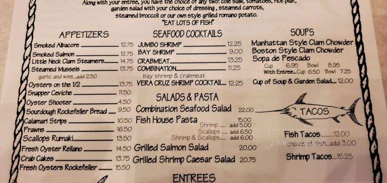 Fish House Vera Cruz - San Marcos, CA menu_pic
