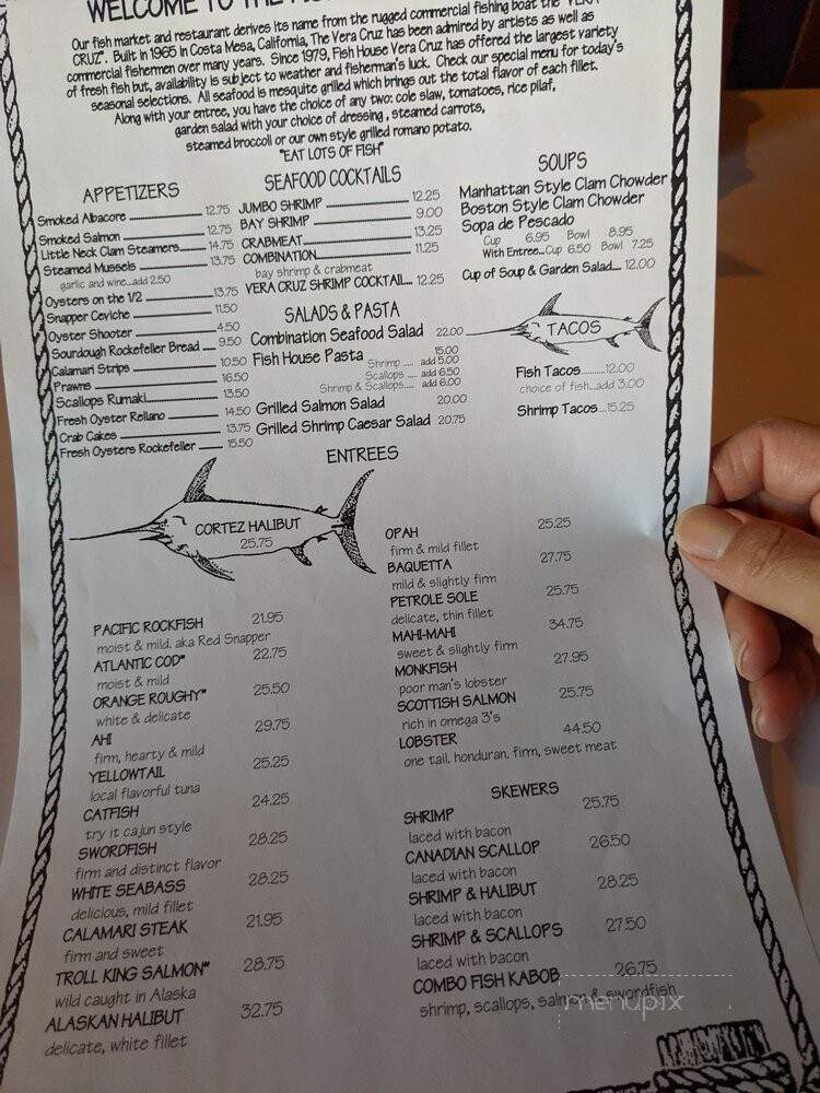 Fish House Vera Cruz - San Marcos, CA menu_pic