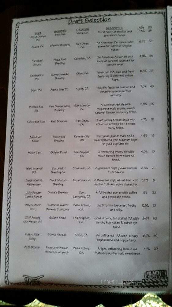 Fish House Vera Cruz - San Marcos, CA menu_pic