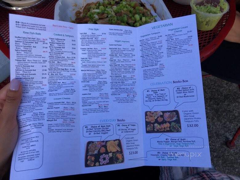 Oco Time - Ukiah, CA menu_pic