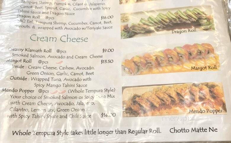 Oco Time - Ukiah, CA menu_pic
