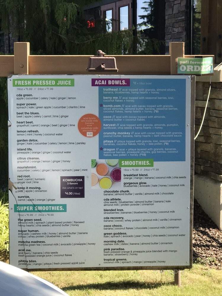 The Wellness Bar - Hayden, ID menu_pic