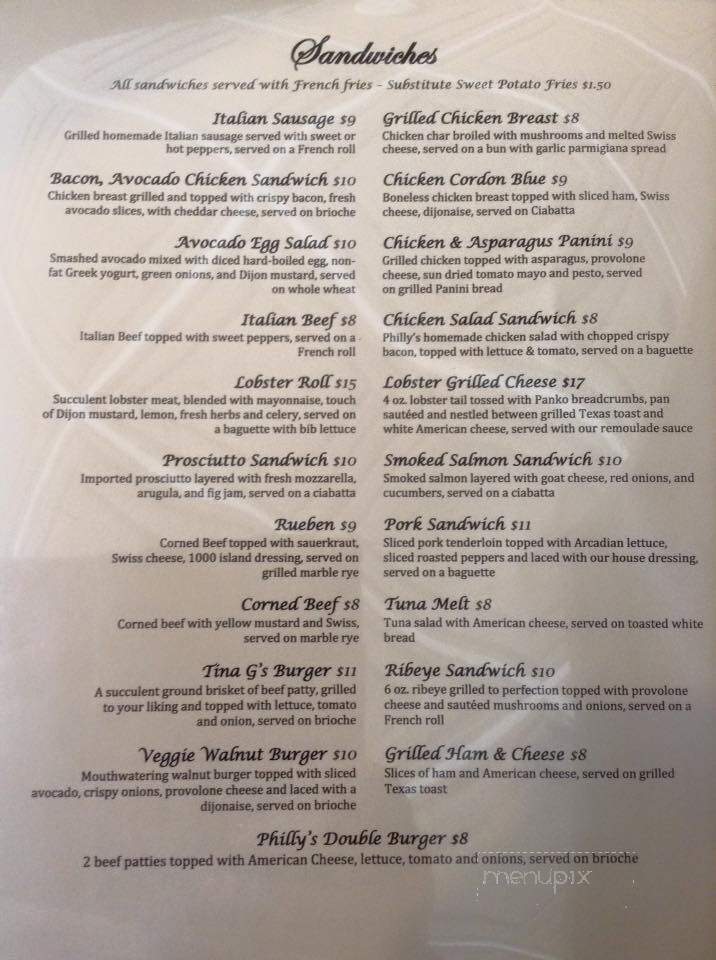 Tina G's - Mundelein, IL menu_pic